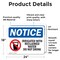 Signmission Irrigated With Reclaimed Water Sign With Symbol, 24 in W x Rectangle, Vinyl Decal OS-2PACK-NS-D-1824-L-13724 - alternate 2